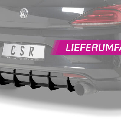 Diffuseur / Ajout de parechoc arrière pour VW Scirocco 3 R (facelift) (2014-2017) - Fabriqué en ABS 10mm (à peindre ou polir)