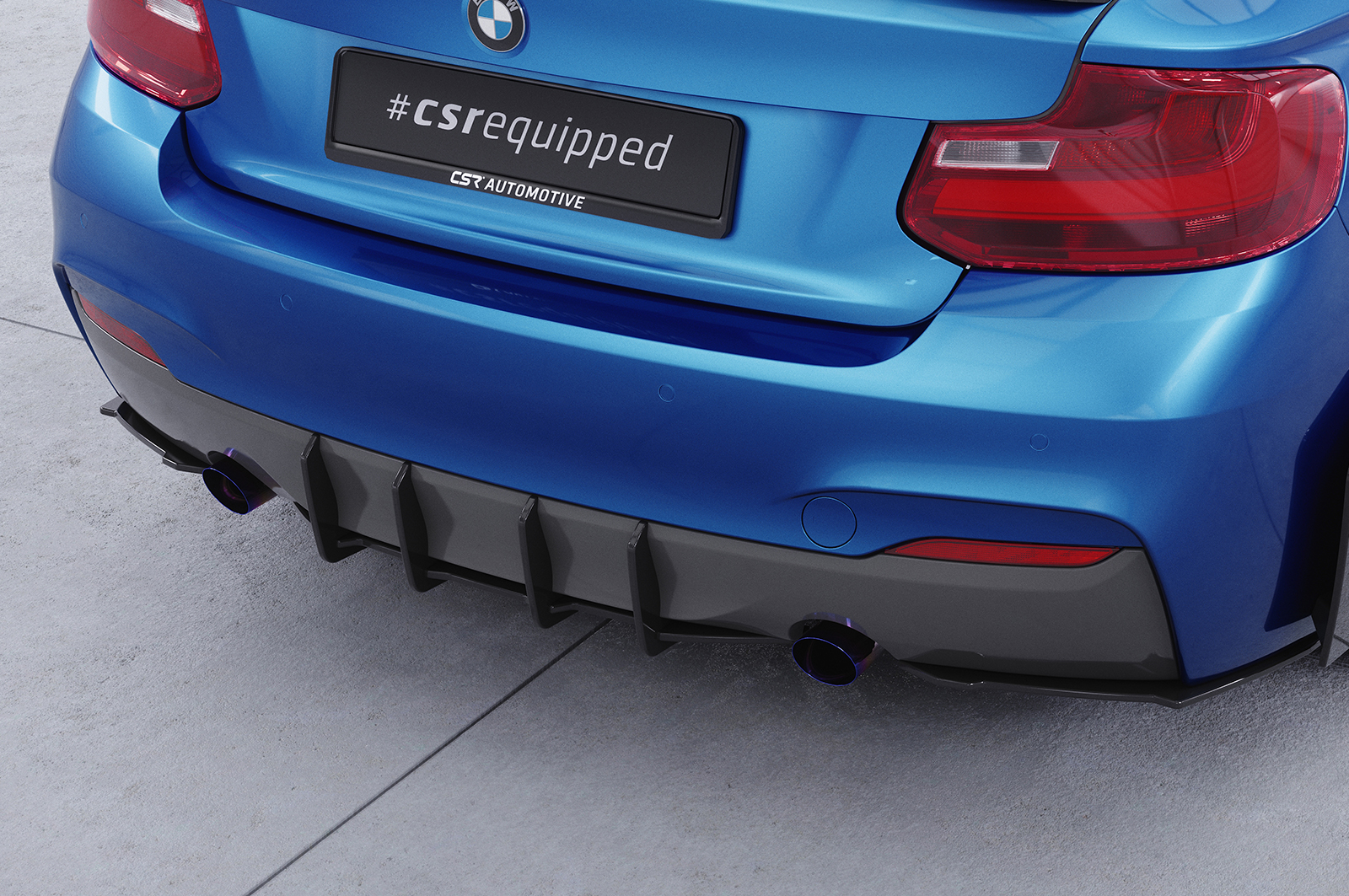 Diffuseur / Ajout de parechoc arrière pour BMW Série 2 F22 / F23 Pack M (2013-2021) - Fabriqué en ABS 10mm (à peindre ou polir)