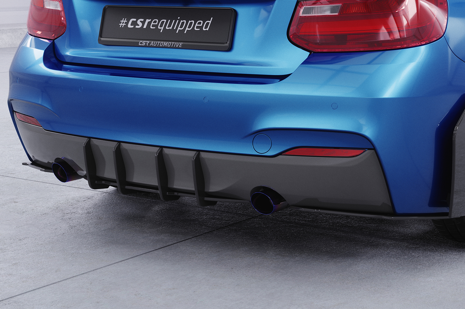 Diffuseur / Ajout de parechoc arrière pour BMW Série 2 F22 / F23 Pack M (2013-2021) - Fabriqué en ABS 10mm (à peindre ou polir)