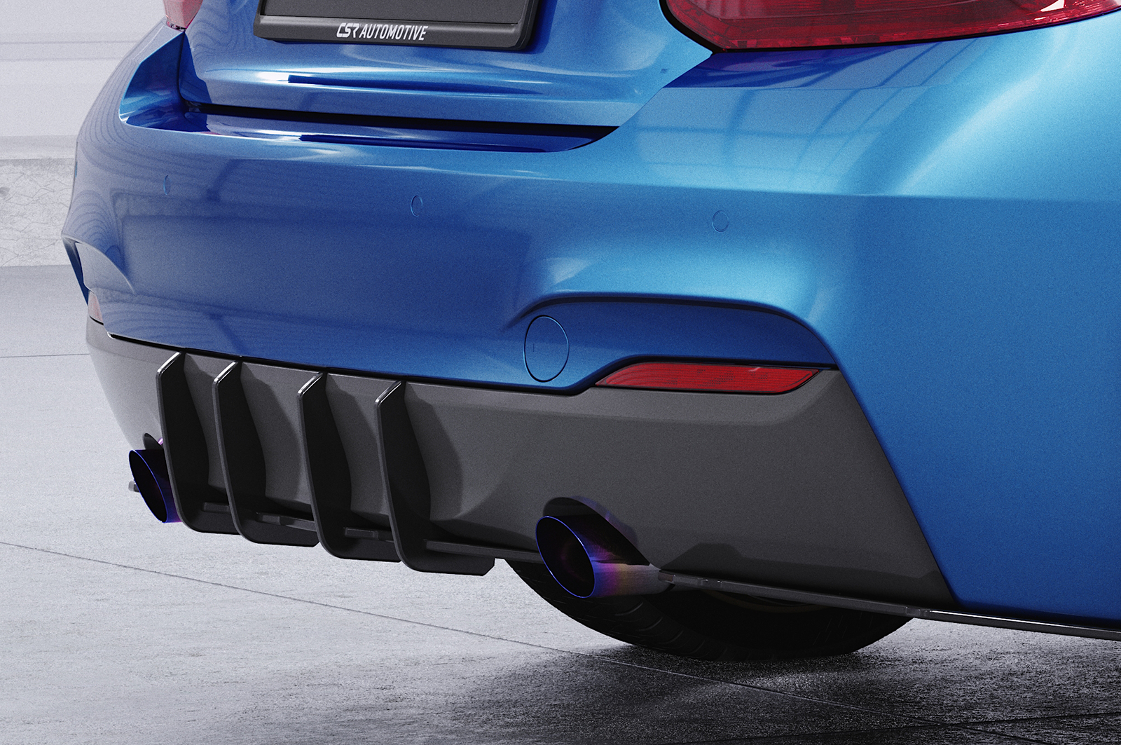 Diffuseur / Ajout de parechoc arrière pour BMW Série 2 F22 / F23 Pack M (2013-2021) - Fabriqué en ABS 10mm (à peindre ou polir)