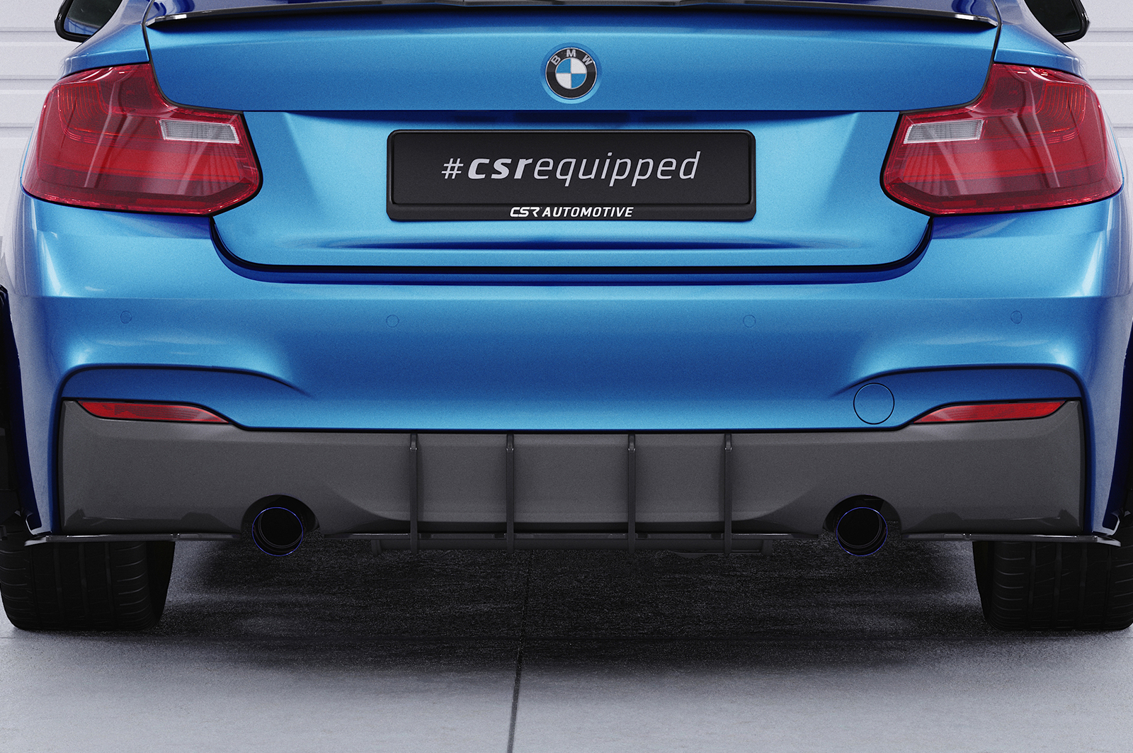 Diffuseur / Ajout de parechoc arrière pour BMW Série 2 F22 / F23 Pack M (2013-2021) - Fabriqué en ABS 10mm (à peindre ou polir)