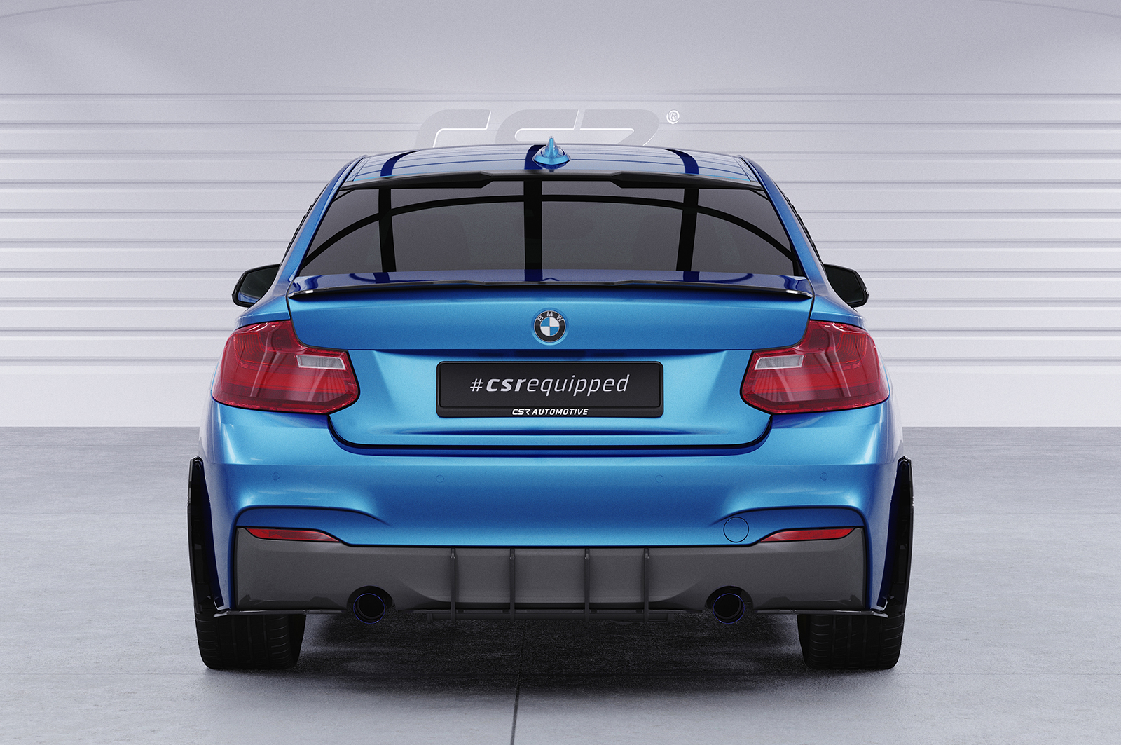 Diffuseur / Ajout de parechoc arrière pour BMW Série 2 F22 / F23 Pack M (2013-2021) - Fabriqué en ABS 10mm (à peindre ou polir)