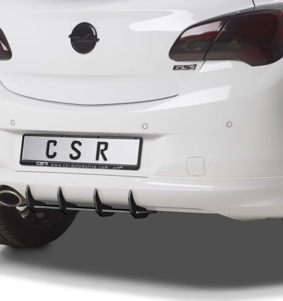 Diffuseur / Ajout de parechoc arrière pour Opel Corsa E Gsi (06/2018-06/2019) - Fabriqué en ABS 10mm (à peindre ou polir)