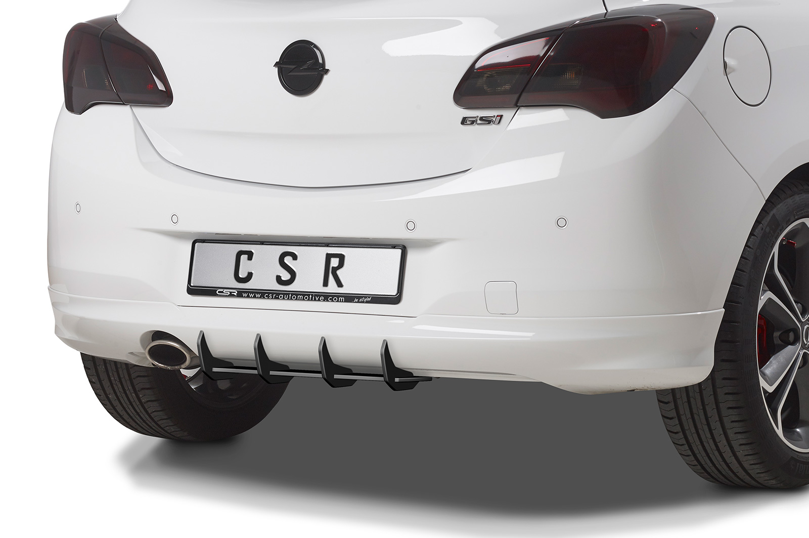 Diffuseur / Ajout de parechoc arrière pour Opel Corsa E Gsi (06/2018-06/2019) - Fabriqué en ABS 10mm (à peindre ou polir)