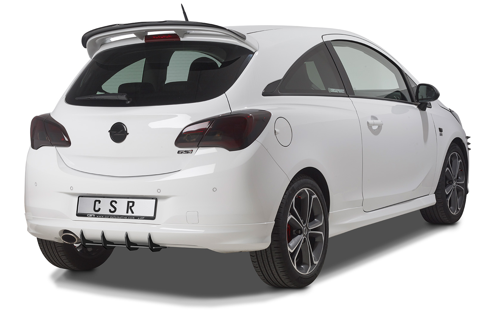 Diffuseur / Ajout de parechoc arrière pour Opel Corsa E Gsi (06/2018-06/2019) - Fabriqué en ABS 10mm (à peindre ou polir)