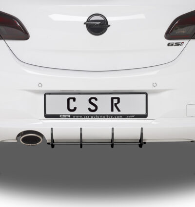 Diffuseur / Ajout de parechoc arrière pour Opel Corsa E Gsi (06/2018-06/2019) - Fabriqué en ABS 10mm (à peindre ou polir)