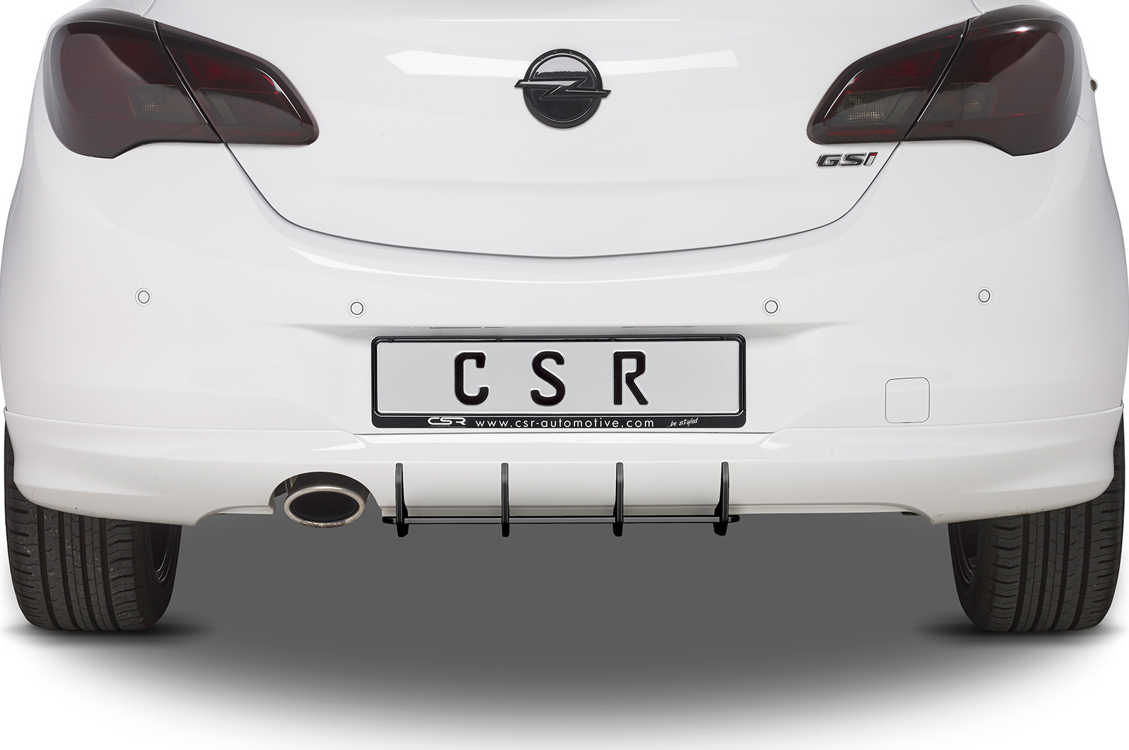 Diffuseur / Ajout de parechoc arrière pour Opel Corsa E Gsi (06/2018-06/2019) - Fabriqué en ABS 10mm (à peindre ou polir)