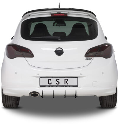 Diffuseur / Ajout de parechoc arrière pour Opel Corsa E Gsi (06/2018-06/2019) - Fabriqué en ABS 10mm (à peindre ou polir)