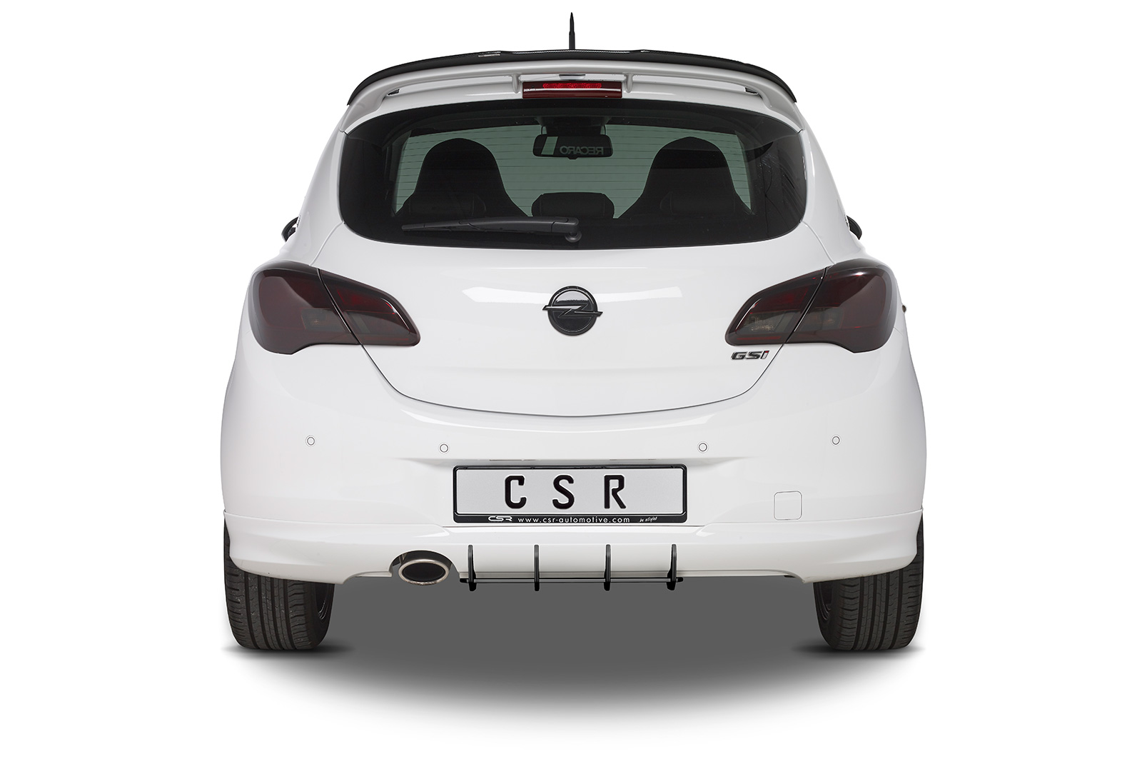 Diffuseur / Ajout de parechoc arrière pour Opel Corsa E Gsi (06/2018-06/2019) - Fabriqué en ABS 10mm (à peindre ou polir)