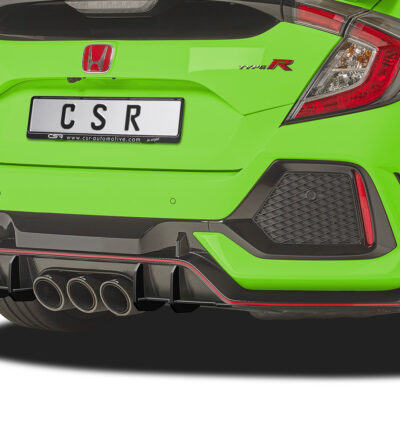Diffuseur / Ajout de parechoc arrière pour Honda Civic FK8 Type R (depuis 2017) - Fabriqué en ABS 10mm (à peindre ou polir)