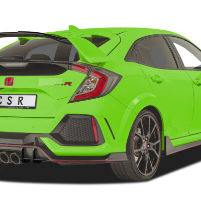 Diffuseur / Ajout de parechoc arrière pour Honda Civic FK8 Type R (depuis 2017) - Fabriqué en ABS 10mm (à peindre ou polir)