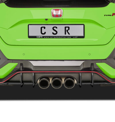 Diffuseur / Ajout de parechoc arrière pour Honda Civic FK8 Type R (depuis 2017) - Fabriqué en ABS 10mm (à peindre ou polir)