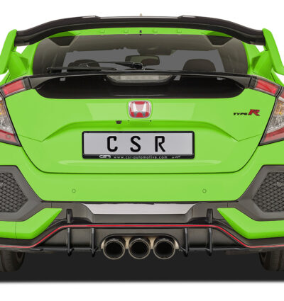Diffuseur / Ajout de parechoc arrière pour Honda Civic FK8 Type R (depuis 2017) - Fabriqué en ABS 10mm (à peindre ou polir)
