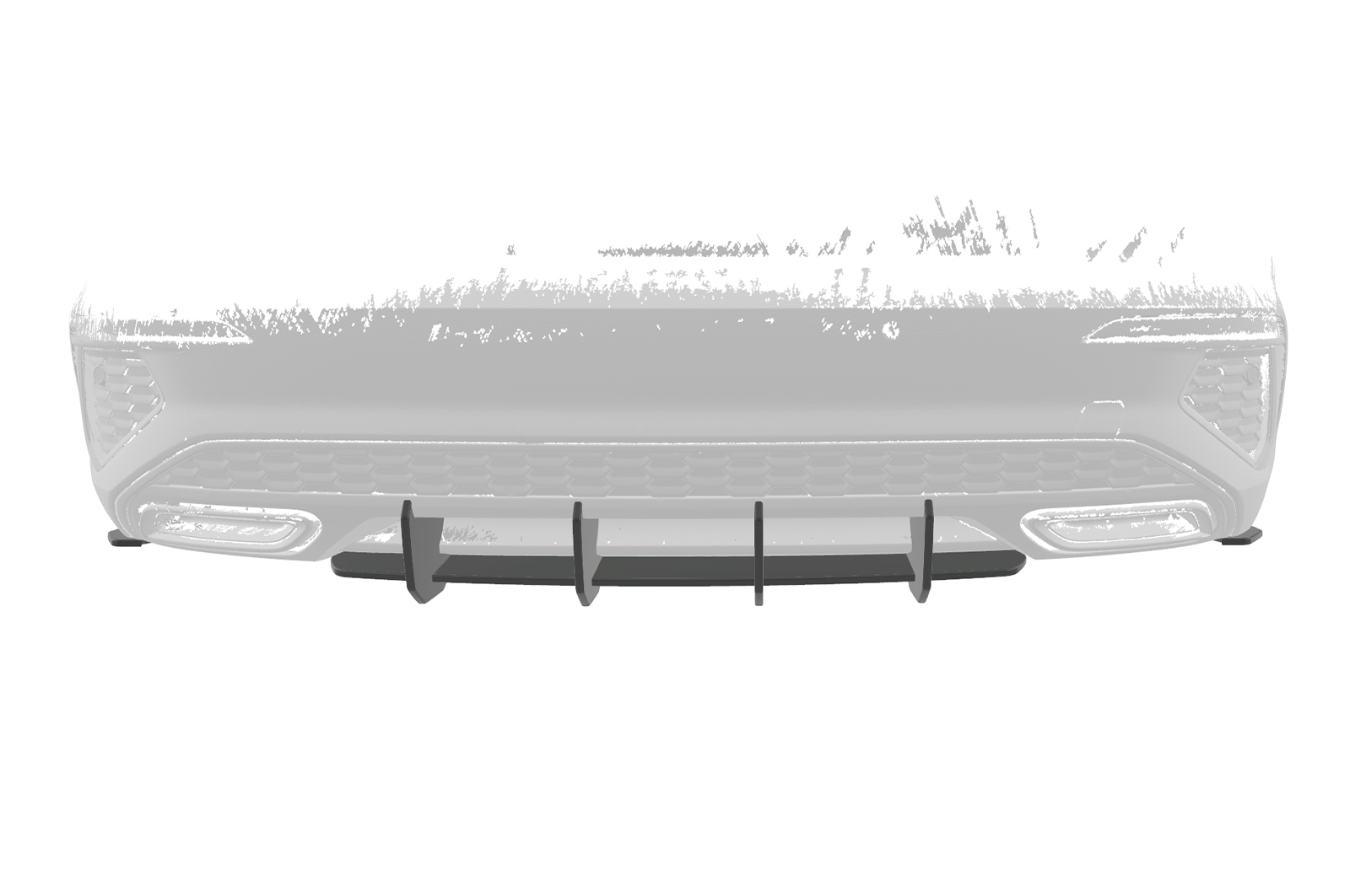 Diffuseur / Ajout de parechoc arrière pour Audi A3 8Y Sportback S-Line (depuis 2020) - Fabriqué en ABS 10mm (à peindre ou polir)