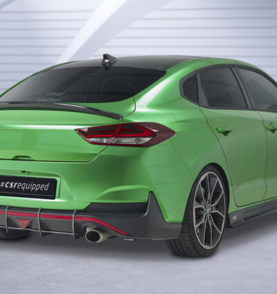 Diffuseur / Ajout de parechoc arrière pour Hyundai i30N Fastback (depuis 2018) - Fabriqué en ABS 10mm (à peindre ou polir)
