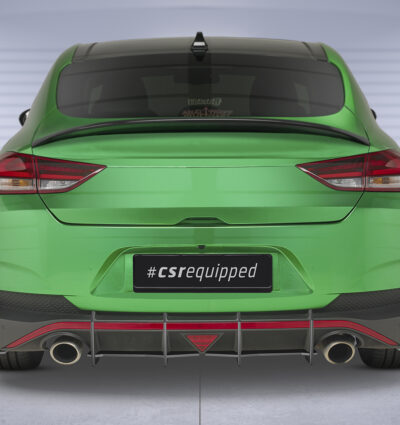Diffuseur / Ajout de parechoc arrière pour Hyundai i30N Fastback (depuis 2018) - Fabriqué en ABS 10mm (à peindre ou polir)