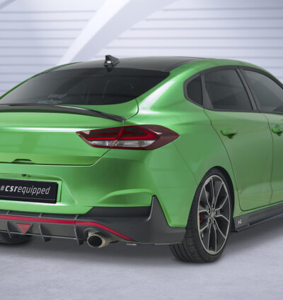 Diffuseur / Ajout de parechoc arrière pour Hyundai i30N Fastback (depuis 2018) - Fabriqué en ABS 10mm (à peindre ou polir)