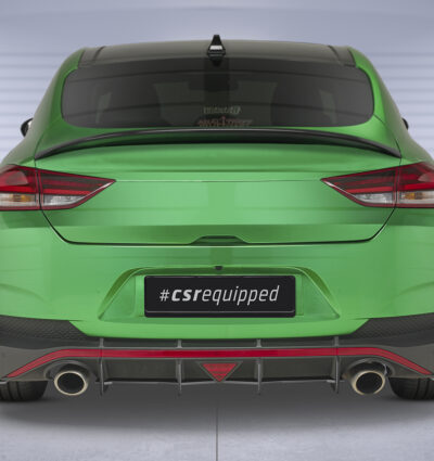 Diffuseur / Ajout de parechoc arrière pour Hyundai i30N Fastback (depuis 2018) - Fabriqué en ABS 10mm (à peindre ou polir)