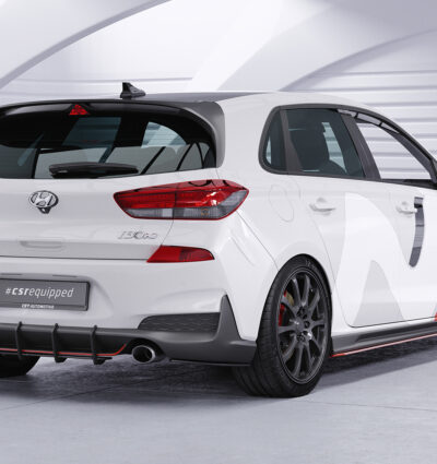 Diffuseur / Ajout de parechoc arrière pour Hyundai i30N toutes carrosseries (2017-2019) - Fabriqué en ABS 10mm (à peindre ou polir)