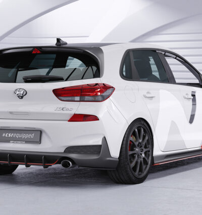 Diffuseur / Ajout de parechoc arrière pour Hyundai i30N toutes carrosseries (2017-2019) - Fabriqué en ABS 10mm (à peindre ou polir)