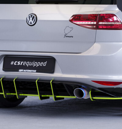 Diffuseur / Ajout de parechoc arrière pour VW Golf 7 (Typ AU) GTI (08/2012-02/2017) - Fabriqué en ABS 10mm (à peindre ou polir)
