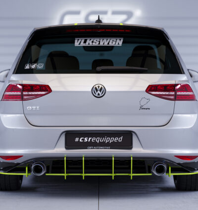 Diffuseur / Ajout de parechoc arrière pour VW Golf 7 (Typ AU) GTI (08/2012-02/2017) - Fabriqué en ABS 10mm (à peindre ou polir)