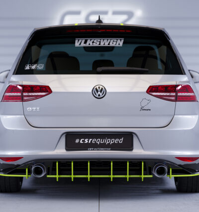 Diffuseur / Ajout de parechoc arrière pour VW Golf 7 (Typ AU) GTI (08/2012-02/2017) - Fabriqué en ABS 10mm (à peindre ou polir)