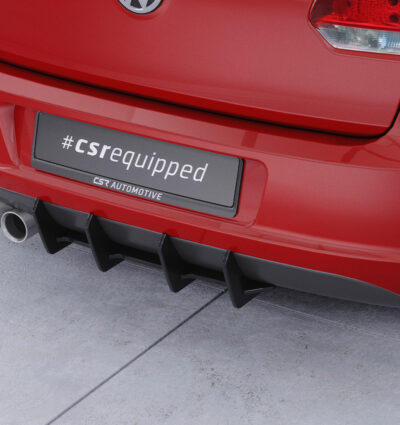 Diffuseur / Ajout de parechoc arrière pour VW Golf 6 (Typ 1K) finition de base (2008-2012) - Fabriqué en ABS 10mm (à peindre ou polir)