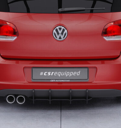 Diffuseur / Ajout de parechoc arrière pour VW Golf 6 (Typ 1K) finition de base (2008-2012) - Fabriqué en ABS 10mm (à peindre ou polir)