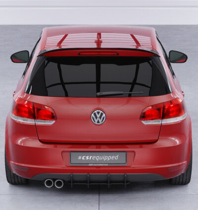 Diffuseur / Ajout de parechoc arrière pour VW Golf 6 (Typ 1K) finition de base (2008-2012) - Fabriqué en ABS 10mm (à peindre ou polir)