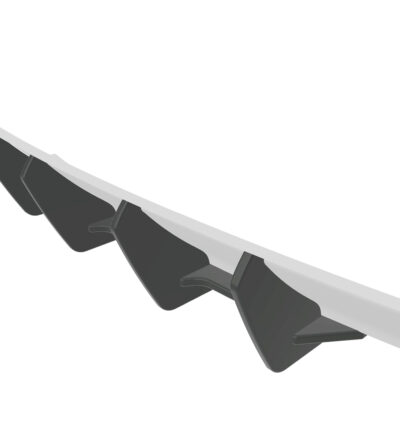 Diffuseur / Ajout de parechoc arrière pour VW Golf 6 (Typ 1K) finition de base (2008-2012) - Fabriqué en ABS 10mm (à peindre ou polir)