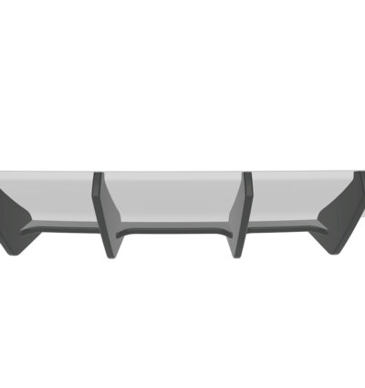 Diffuseur / Ajout de parechoc arrière pour VW Golf 6 (Typ 1K) finition de base (2008-2012) - Fabriqué en ABS 10mm (à peindre ou polir)