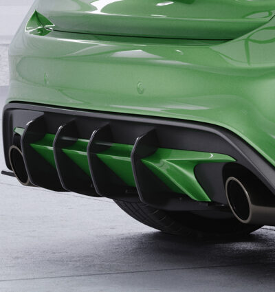 Diffuseur / Ajout de parechoc arrière pour Ford Focus MK4 ST (depuis 2019) - Fabriqué en ABS 10mm (à peindre ou polir)