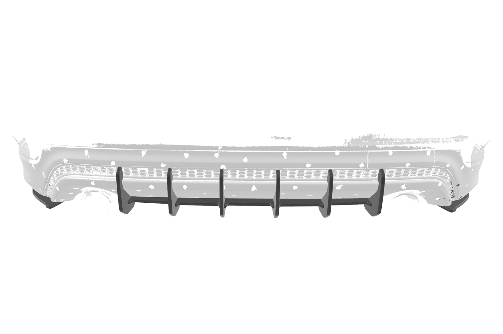 Diffuseur / Ajout de parechoc arrière pour Ford Focus MK3 ST-Line (facelift) (2014-2018) - Fabriqué en ABS 10mm (à peindre ou polir)