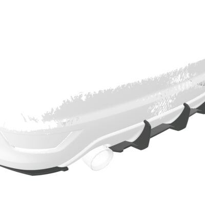 Diffuseur / Ajout de parechoc arrière pour Ford Focus MK2 ST (facelift) (2008-2011) - Fabriqué en ABS 10mm (à peindre ou polir)