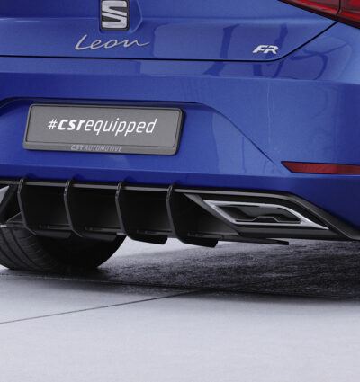 Diffuseur / Ajout de parechoc arrière pour Seat Leon 4 (Typ KL) toutes carrosseries (depuis 2020) - Fabriqué en ABS 10mm (à peindre ou polir)