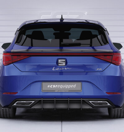 Diffuseur / Ajout de parechoc arrière pour Seat Leon 4 (Typ KL) toutes carrosseries (depuis 2020) - Fabriqué en ABS 10mm (à peindre ou polir)