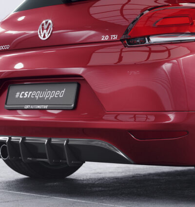 Diffuseur / Ajout de parechoc arrière pour VW Scirocco 3 finition de base (2008-2014) - Fabriqué en ABS 10mm (à peindre ou polir)