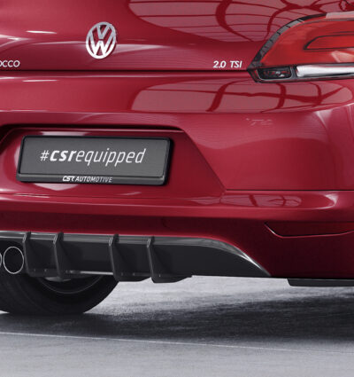Diffuseur / Ajout de parechoc arrière pour VW Scirocco 3 finition de base (2008-2014) - Fabriqué en ABS 10mm (à peindre ou polir)
