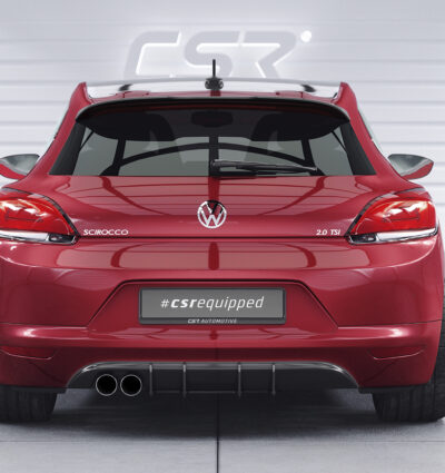 Diffuseur / Ajout de parechoc arrière pour VW Scirocco 3 finition de base (2008-2014) - Fabriqué en ABS 10mm (à peindre ou polir)