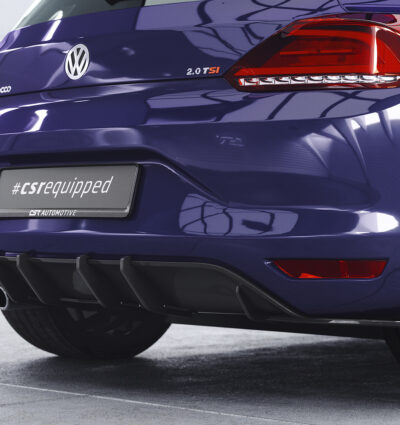 Diffuseur / Ajout de parechoc arrière pour VW Scirocco 3 finition de base (facelift) (2014-2017) - Fabriqué en ABS 10mm (à peindre ou polir)