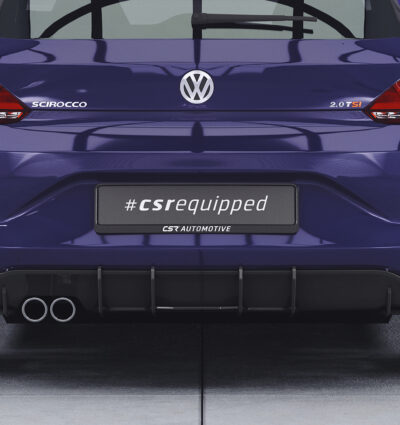 Diffuseur / Ajout de parechoc arrière pour VW Scirocco 3 finition de base (facelift) (2014-2017) - Fabriqué en ABS 10mm (à peindre ou polir)
