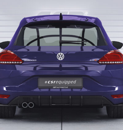 Diffuseur / Ajout de parechoc arrière pour VW Scirocco 3 finition de base (facelift) (2014-2017) - Fabriqué en ABS 10mm (à peindre ou polir)
