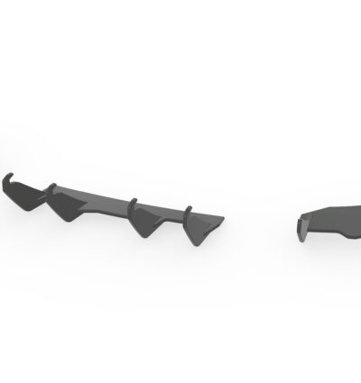 Diffuseur / Ajout de parechoc arrière pour VW Scirocco 3 finition de base (facelift) (2014-2017) - Fabriqué en ABS 10mm (à peindre ou polir)