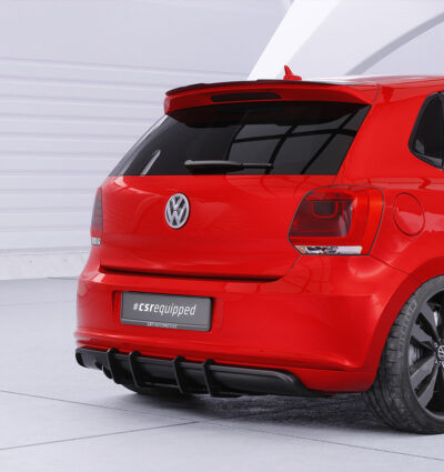 Diffuseur / Ajout de parechoc arrière pour VW Polo 5 (Typ 6R) R-Line (2009-2014) - Fabriqué en ABS 10mm (à peindre ou polir)