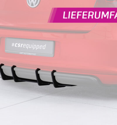 Diffuseur / Ajout de parechoc arrière pour VW Polo 5 (Typ 6R) R-Line (2009-2014) - Fabriqué en ABS 10mm (à peindre ou polir)