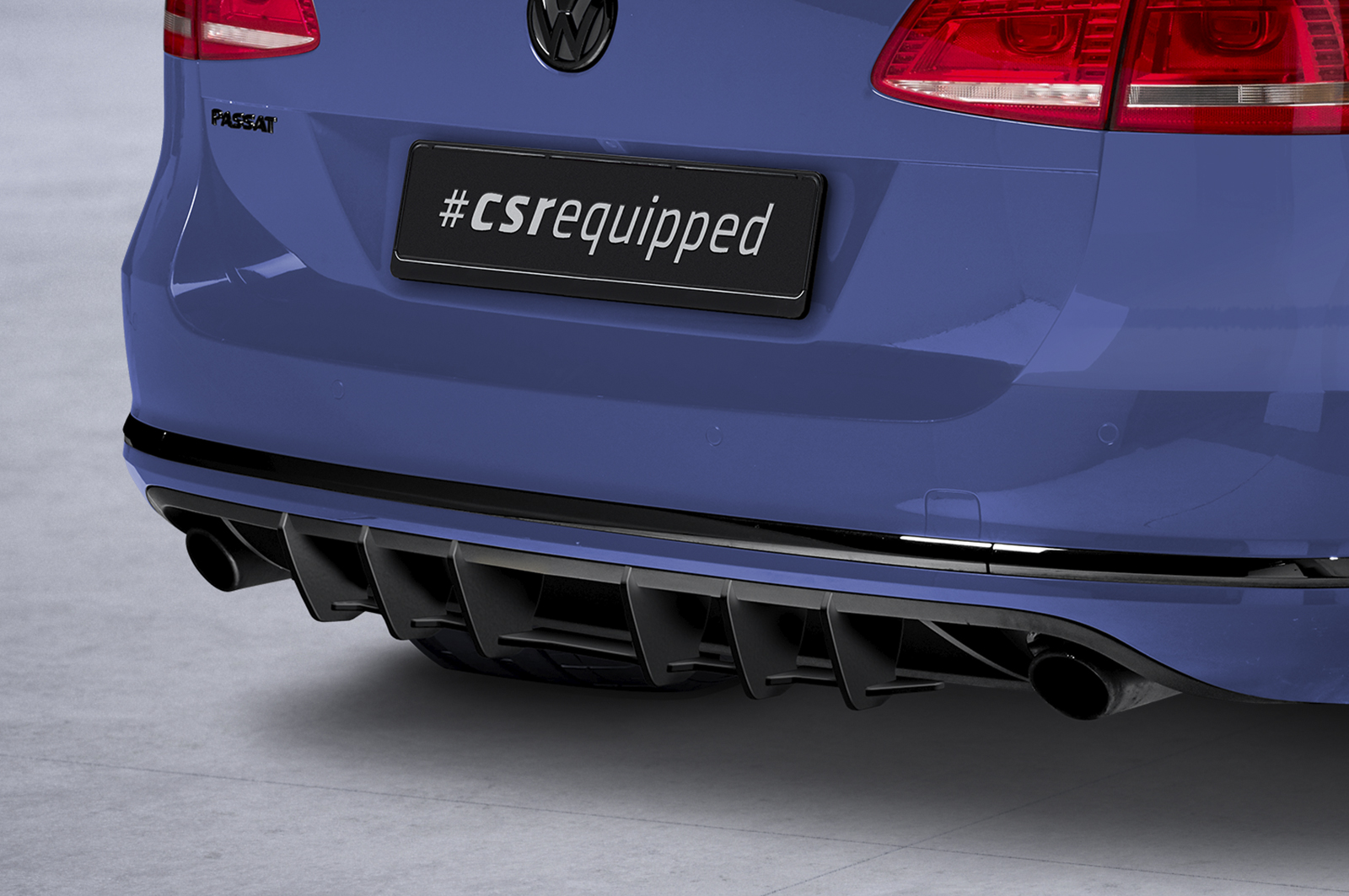 Diffuseur / Ajout de parechoc arrière pour VW Passat B7 Typ 3C break finition de base (08/2010-10/2014) - Fabriqué en ABS 10mm (à peindre ou polir)
