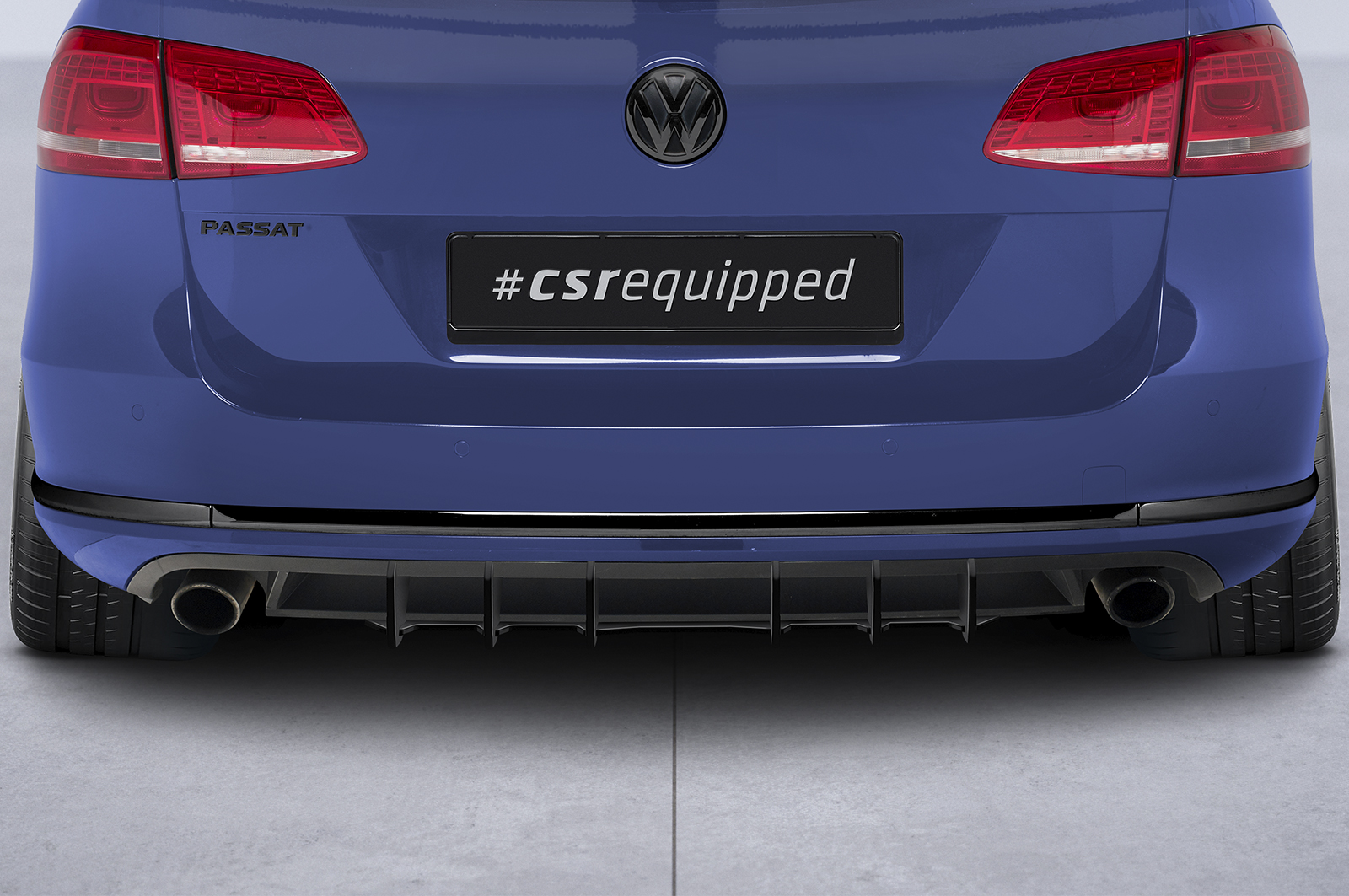 Diffuseur / Ajout de parechoc arrière pour VW Passat B7 Typ 3C break finition de base (08/2010-10/2014) - Fabriqué en ABS 10mm (à peindre ou polir)