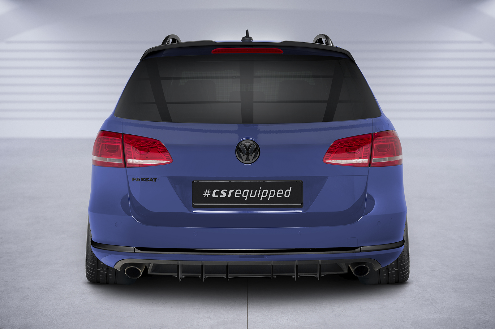 Diffuseur / Ajout de parechoc arrière pour VW Passat B7 Typ 3C break finition de base (08/2010-10/2014) - Fabriqué en ABS 10mm (à peindre ou polir)