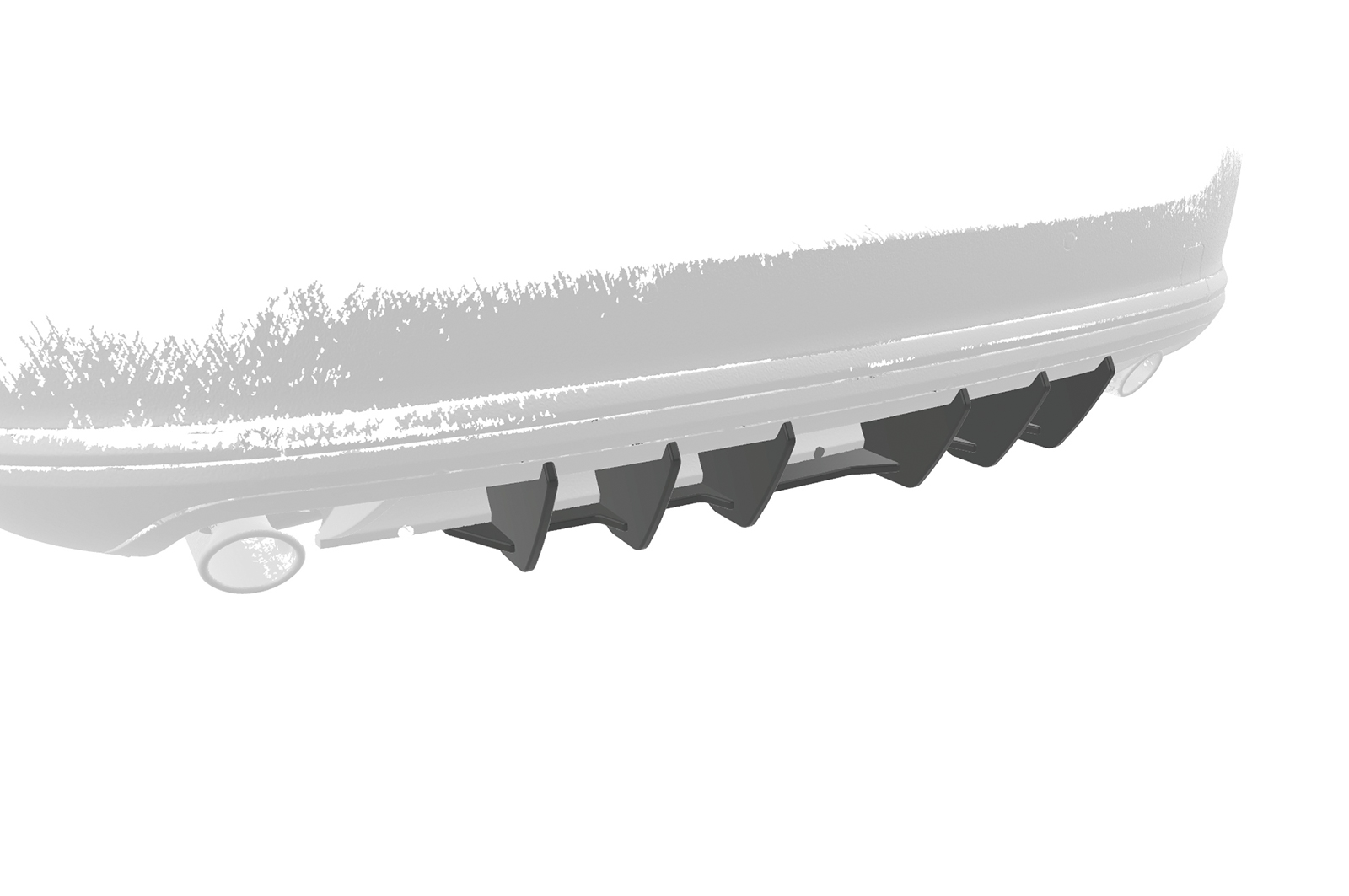 Diffuseur / Ajout de parechoc arrière pour VW Passat B7 Typ 3C break finition de base (08/2010-10/2014) - Fabriqué en ABS 10mm (à peindre ou polir)